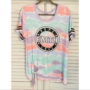 Tie Dye Faith Knot Tee